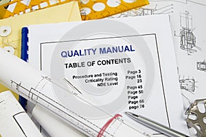 Quality manual with plans rolled photo