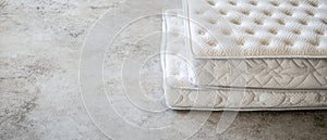Quality mattress stack on a textured surface