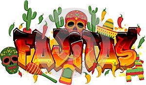 Quality Mexican Food Themed Vector Graphic Design - Fajitas photo