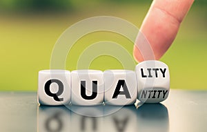 Quality over quantity.