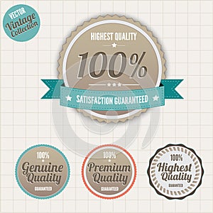 Quality and satisfaction guarantee badges