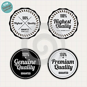 Quality and satisfaction guarantee badges photo