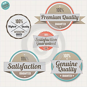 Quality and satisfaction guarantee badges