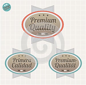 Quality and satisfaction guarantee badges photo