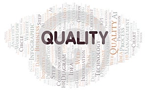 Quality typography word cloud create with the text only.