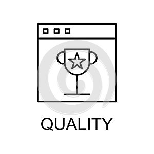 quality web page line icon. Element of seo and web optimization icon with name for mobile concept and apps. Thin line quality web