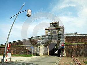 The Quang Duc Gate of the Hue Royal Citadel Imperial City, VIETNAM