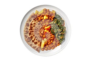 Quantfirfir Ethiopian Cuisine. On A White Plate