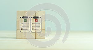 Quantitative Pros and Cons analysis concept.