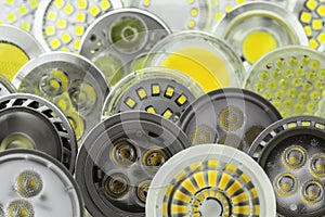 Quantity GU10 LED bulbs with different sizes of chips