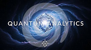 Quantum Analytics data cube in deep space nebula