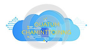 Quantum Cloud Computing: Next-Gen Processing, vector design Generative AI