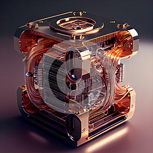 Quantum computer abstract futuristic image