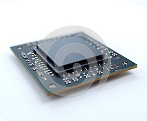 Quantum Computer Chip Isolated on White