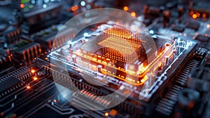 Quantum Computer Circuit Close-Up