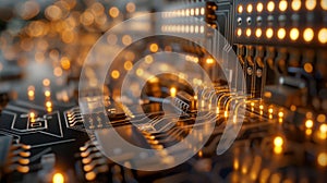 Quantum Computer Circuit Close-Up