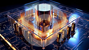 Quantum computer concept created using generative AI