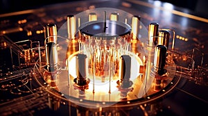 Quantum computer concept created using generative AI