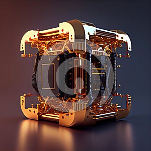 Quantum computer illustration