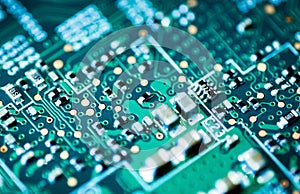 Quantum Computer Micro Curcuit Board Components Abstract Art