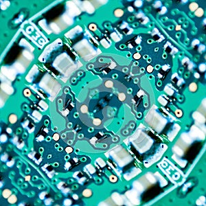 Quantum Computer Micro Curcuit Board Components Abstract Art