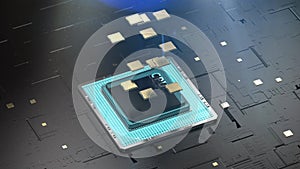Quantum computer technology concept