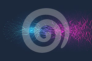 Quantum computer technology concept. Deep learning artificial intelligence. Big data algorithms visualization for