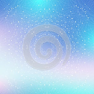 Quantum computer technology concept. Sphere explosion background. Deep learning artificial intelligence. Big data