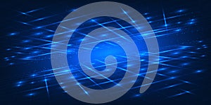 Quantum Computing Abstract Technology Background, Grid Squares with Light Trails, Digital Network, Data Processing, Futuristic