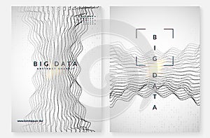 Quantum computing background. Technology for big data, visualization, artificial intelligence and deep learning. Design template