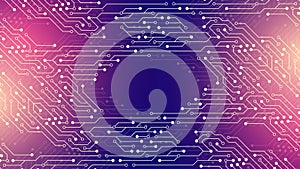 Quantum computing concept. Deep learning artificial intelligence. Big data algorithms visualization for business