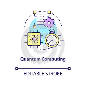 Quantum computing concept icon