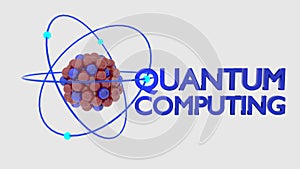 Quantum computing concept molecule