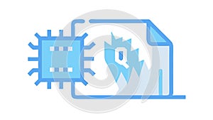 Quantum Computing Document: Tech Data Research, vector design Generative AI