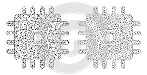 Quantum Computing Icons - Vector Polygonal Mesh