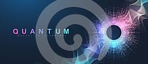 Quantum Computing Idea Design Element Concept. Deep Learning Artificial Intelligence. Generative AI. Big Data Algorithms