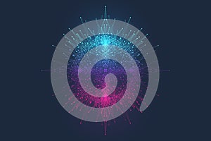 Quantum Computing Idea Design Element Concept. Deep Learning Artificial Intelligence. Generative AI. Big Data Algorithms