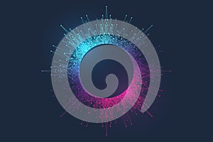 Quantum Computing Idea Design Element Concept. Deep Learning Artificial Intelligence. Generative AI. Big Data Algorithms