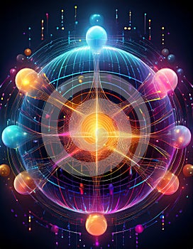 Quantum computing network connecting qubits in a complex system