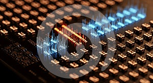 Quantum Computing Processor, AI, Circuit Board, Technology