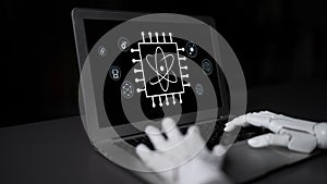 Quantum Computing Processor Powering Future AI Technology Motif