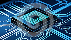 Quantum computing processor sending data through circuit board