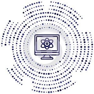 quantum computing vector icon. quantum computing editable stroke. quantum computing linear symbol for use on web and mobile apps,