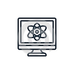 quantum computing vector icon. quantum computing editable stroke. quantum computing linear symbol for use on web and mobile apps,