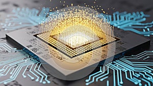 Quantum Core: AI Processor with Fiber Optic Data Streams