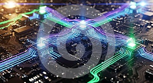 Quantum Data Network on Microchip Board