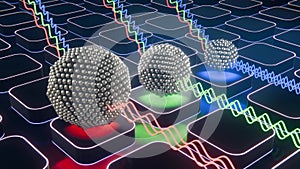 Quantum Dots Color Emission Depends on Size 3D Rendering