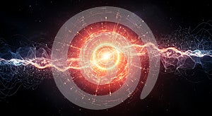 Quantum energy core pulsating with cosmic data flow