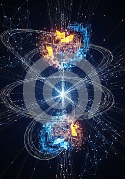 Quantum entanglement data.