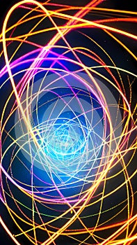 Quantum entanglement of photons concept art illustrations ai generated